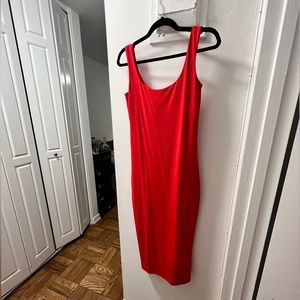 Hatch Body Tank Dress -RED